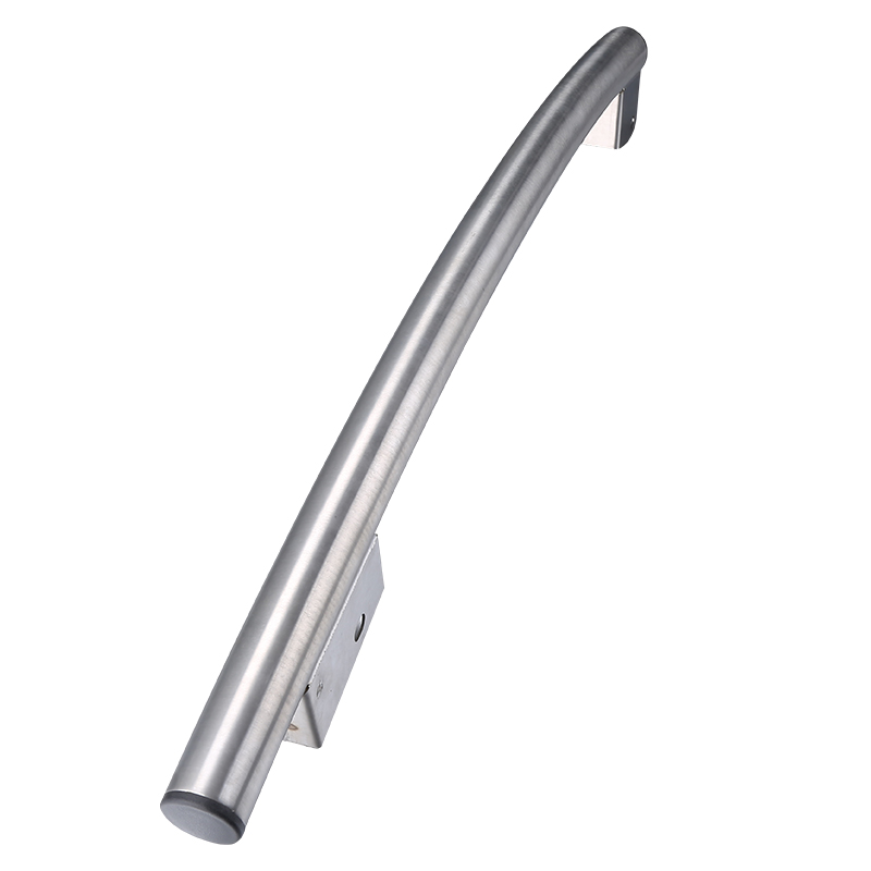 Tirador de puerta de vidrio de acero inoxidable manija de puerta corta curva de refrigerador 760mm XY-120