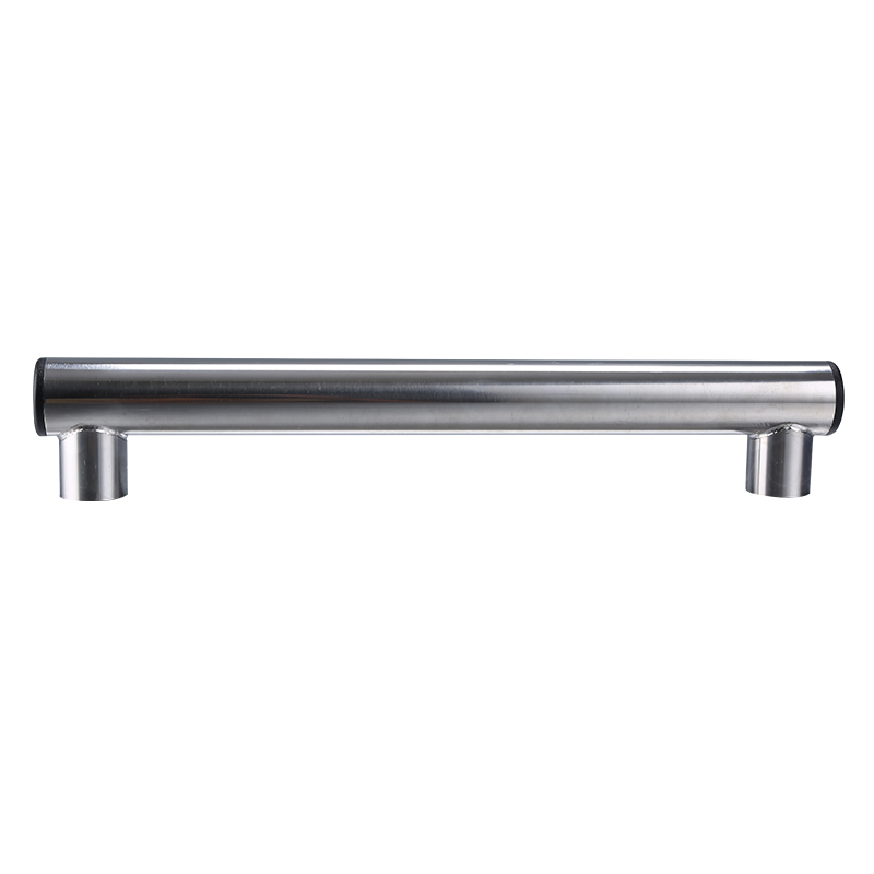 Tirador de puerta de vidrio pulido de acero inoxidable Manija de puerta corta de un solo lado para refrigerador 445 mm XY-110