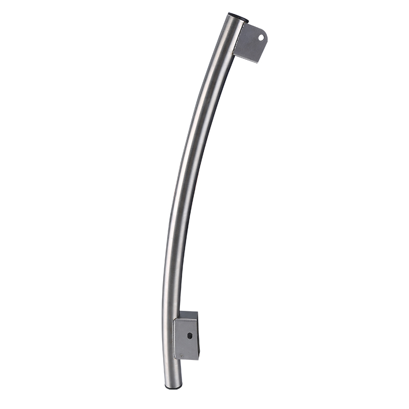 Tirador de puerta de vidrio de acero inoxidable manija de puerta corta curva de refrigerador 760mm XY-120