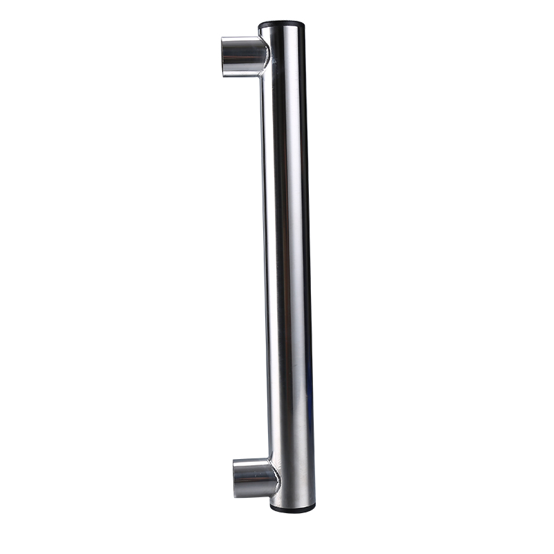 Tirador de puerta de vidrio pulido de acero inoxidable Manija de puerta corta de un solo lado para refrigerador 445 mm XY-110