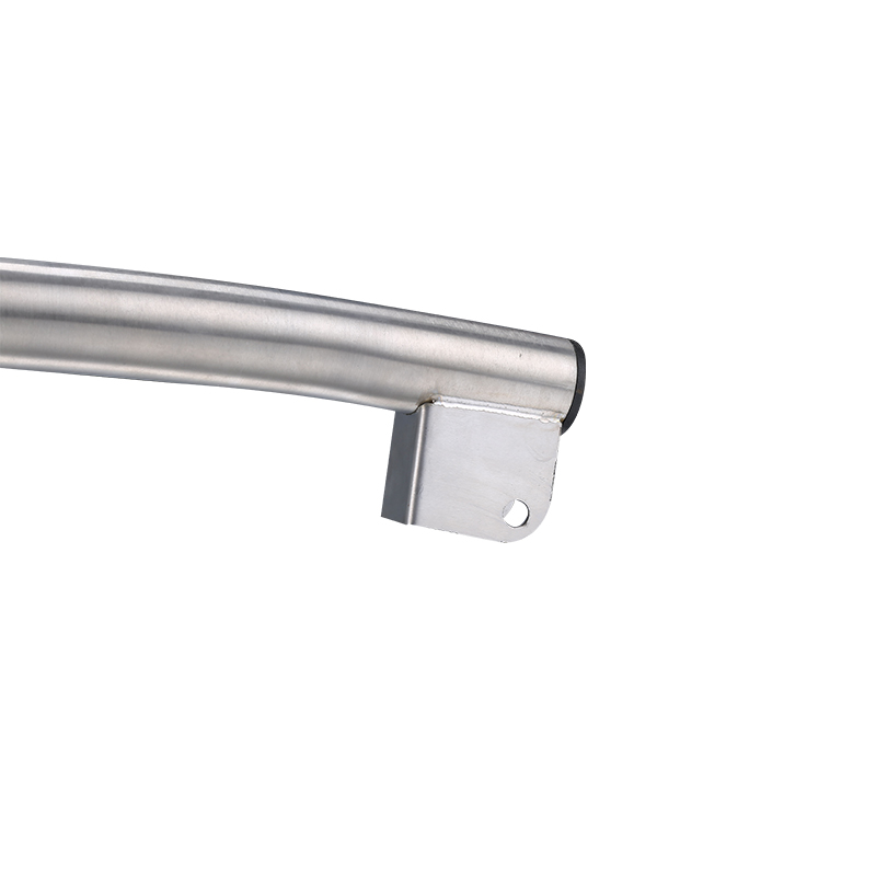 Tirador de puerta de vidrio de acero inoxidable manija de puerta corta curva de refrigerador 760mm XY-120